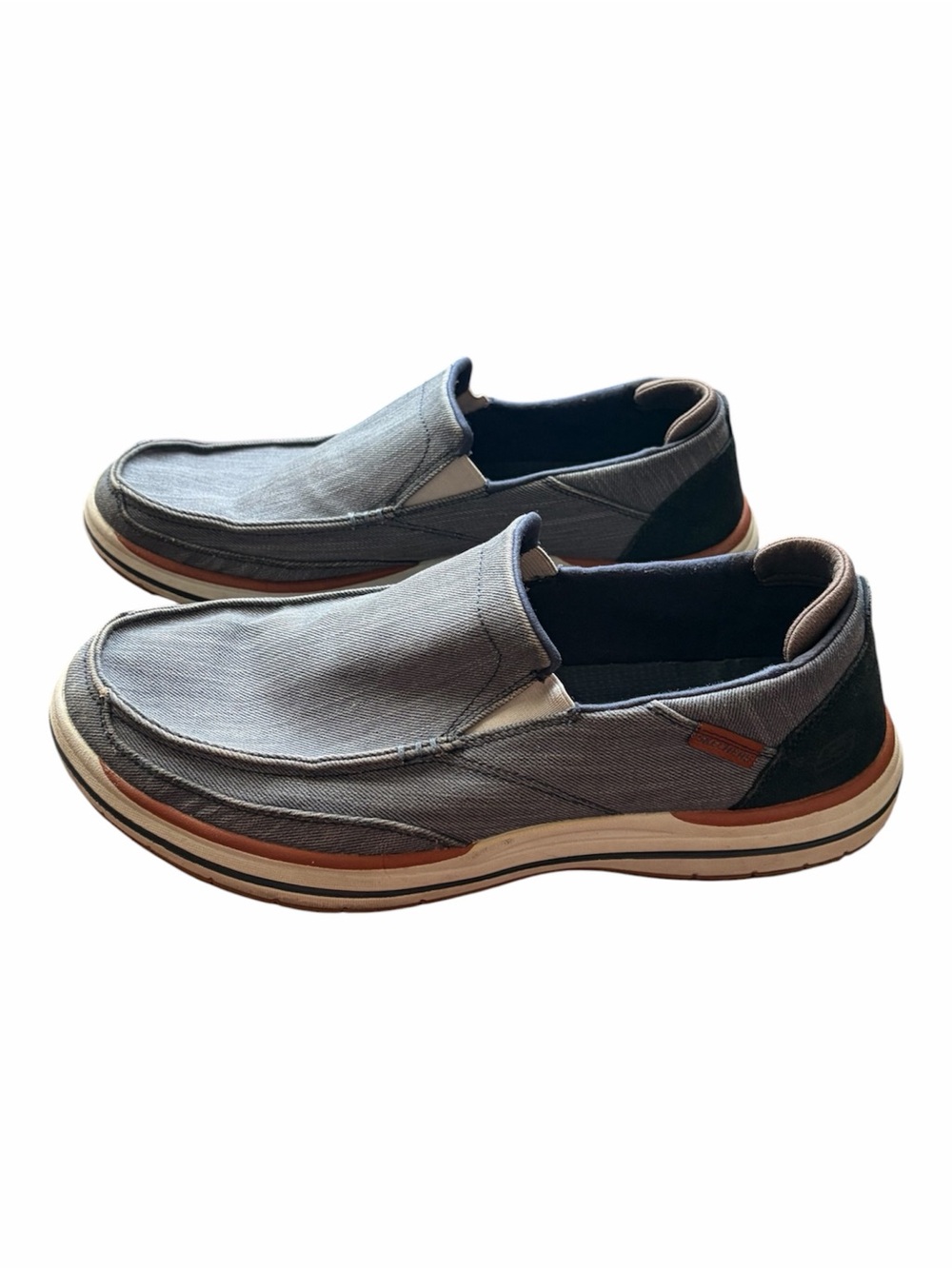 Skechers Mens Shoes Classic Fit Air-Cooled Memory Foam Slip On Loafers Blue 11.5